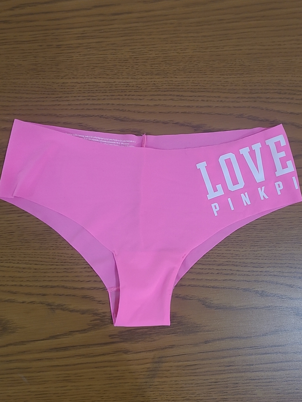 PINK Victoria's Secret Hot Pink 'LOVE PINK' Seamless Cheekster Panty